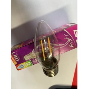 2w Filament Led Light Bulbs , Led Energy Saving Bulb Pc Glass