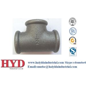 China beaded TEE galvanized malleable iron pipe fitting cast iron UL factory on sale