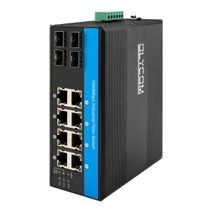 12 Port Industrial Ethernet Switch Din Network Switch 4SFP+8RJ45 DC12-52V Dual