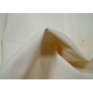 Pure Organic Cotton Canvas / Plain Woven Fabric Natural Fiber For Garment