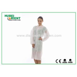 MP SMS Tyvek Nonwoven Material Single Use Lab Coat With Zip Closure