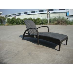 Cheap hotel garden sun lounger rattan chaise lounge for sale