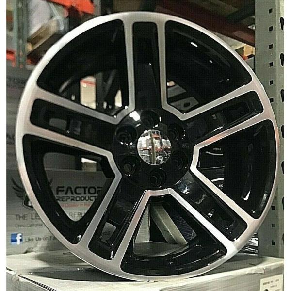 Quality Chevy 1500 Silverado Black Machine Wheels Rims Sierra Yukon Fits 22" wholesale