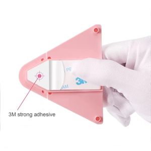 ABS Cabinet Sliding Door Lock 8.8*7.3*0.5cm Prevent Injuries