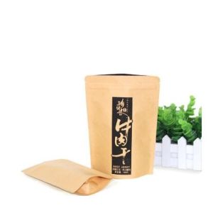 stand up aluminum foil kraft bag with valve/k/tear notch for tea/coffee/nuts