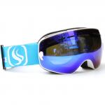 Anti Fog Blue Toddler Snow Goggles Custom Design , UV400 Protection Coating