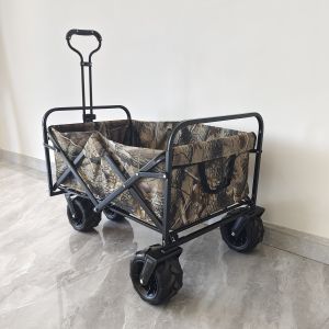 Heavy Duty Foldable Garden Cart 160LB Load 4 Wheels Camping Beach Trolley
