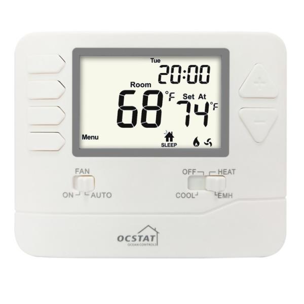 24 V LCD Electric Programmable Heat Pump Thermostat With Emergency Heat