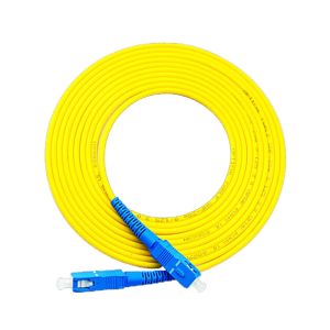 Armoured Optical Fiber Patch Cord Leads Sc-Sc Simplex Yellow Color
