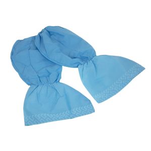 S&J CE OEM Waterproof Cleanroom White Blue Disposable Work Protection Boot Cover