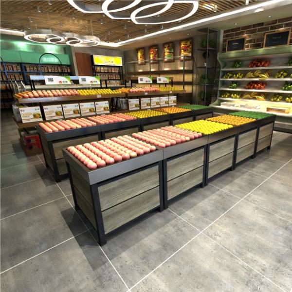 TGL vegetable Supermarket Shelf Rack Wooden economic Morden Style