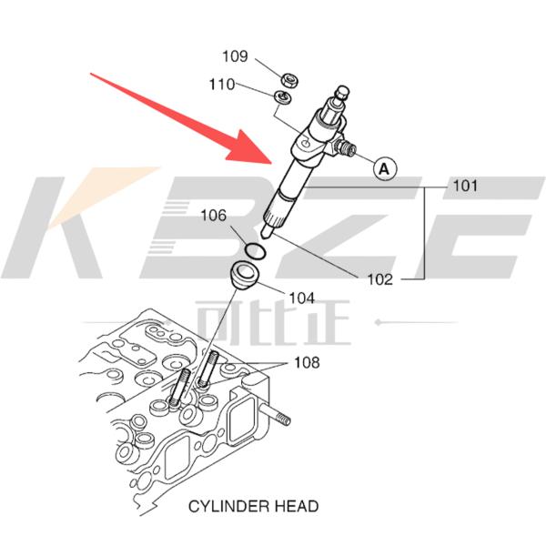 150118-00131 65.10101-7058 GENUINE DEVELON DOOSAN DB58 INJECTOR ASSY FOR DH170 DH220-5 DX225