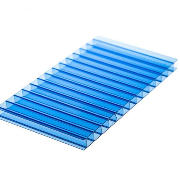 6mm to 10mm Blue Polycarbonate Sheet with Multi-Wall Structure for UV Protection