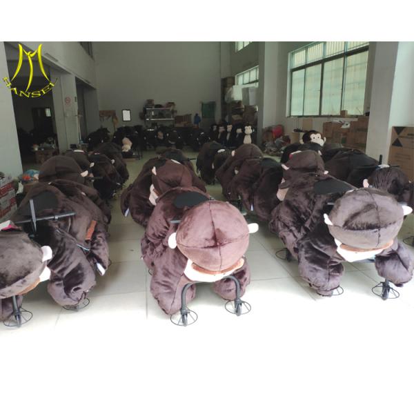 Hansel cow electric motorized scooter with battery and mp3 for rocking motorcycle kids unicorn motorized plush animal