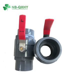 Glue Connection 1/2-4 Inch PVC Plastic Two Pieces Ball Valve with Normal