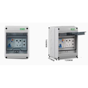 HT-5 5Ways ABS Plastic Electrical Box with circuit Breaker IP65 Power Waterproof