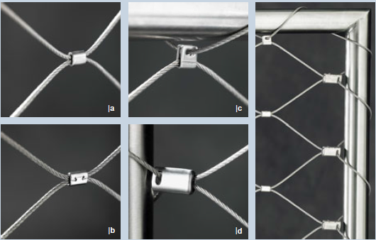Ferrule Architectural Flexible Stainless Steel Cable Mesh
