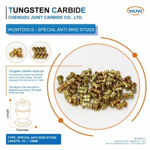 Cheap Customized Tungsten Carbide Snow Tire Studs with 5.7-15 MM Overall Length and 6.5-12 MM Diameter for Bicycles Scooters ATV-UTV Forklift Auto Truck Off for sale