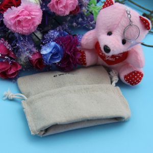 Laminated Small Burlap Drawstring Bags , Eco Friendly Jute Bags For Return Gifts