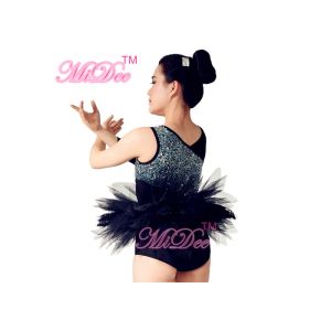 Single Sleeve Sequin Chest Lace Skirt Ballet Performance Costumes For Competitio