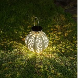 2 Pack 6.7 Inch 6 Lumens LED Solar Hanging Lights With Handle