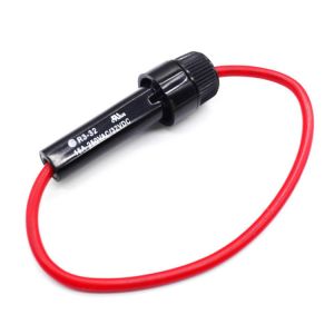 250V AC 20 Amp Inline Fuse Holders Waterproof 6 x 32 With 12AWG 14AWG Cable