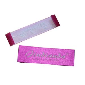 Stamped Color Satin Clothing Woven Labels Combing machine Woven Soft Edge