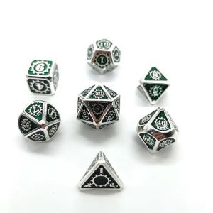 Colorful Gear Solid Metal Dice Set Board Game Kuusu DND RPG