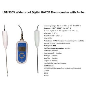 Cheap Waterproof IP68 Instant Read Digital Food Thermometer With Probe for sale