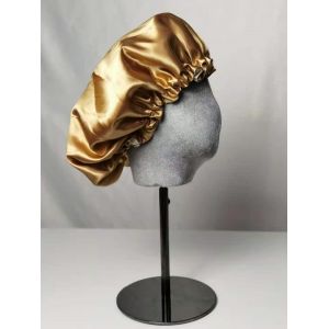 Drawstring Sleep 48cm Satin Hair Bonnet 2 Layer Adjustable