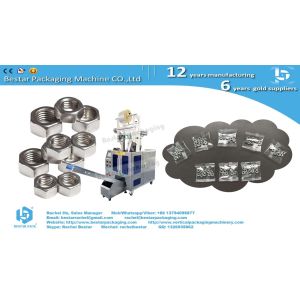 Packaging machine with single hopper counting 2pcs screw and pack in one bag