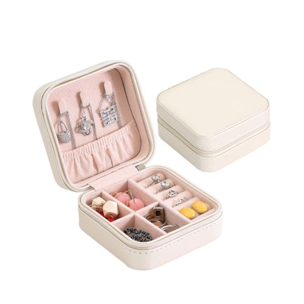 Quality Square Handmade 10*10*5cm Portable Travel Jewelry Box Minimalist wholesale