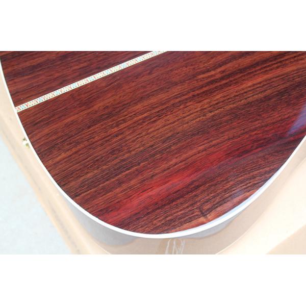 Factory custom yellow 41" full solid OM 42 acoustic guitar with ebony fretboard,Abalone binding and inlay,Wilkinson tune