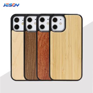 Cheap TPU Real Natural Walnut Wood Cell Phone Case Shockproof for sale