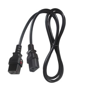 Lockable C19 to C13 AC Power Cord 1M PVC Cable ROHS Certified