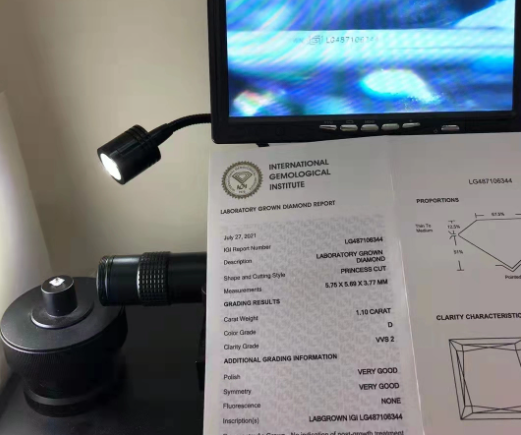 1.1 Ct Princess Cut Lab Grown Diamond Jewelry D VVS2 HPHT Lab Grown Diamond