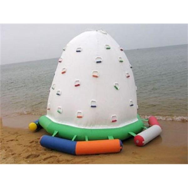 Amazing Iceberg Floating Climbing Wall Blow Up Water Toys With PVC Tarpaulin