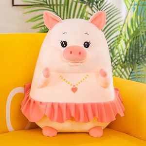 OEM Washable 20in Cute Pig Plush Toy Pillows For Girls