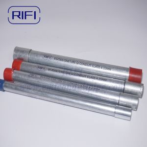 BS4568 HDG Electrical GI Cable Conduit With Metric Thread Steel Coupler &