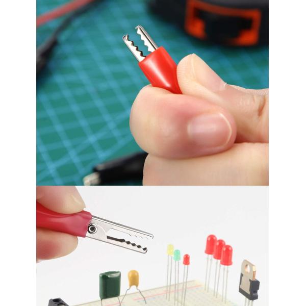 12v Double Ended Black Red Electrical Test Leads Jumper Wire Alligator Crocodile Clips Cable