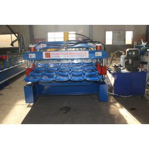 IBR Glazed Double Layer Roof sheet Roll Forming Machine 15m/Min For Ppgi Panel