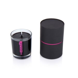Customized Black Round Candle Boxes Matte Lamination UV Printing