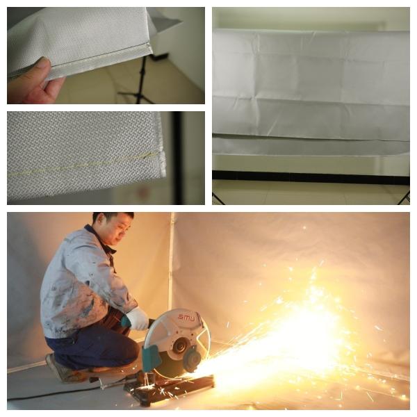 Quality 1.2x1.2m Suntex Coated Fiberglass Fabric Fireproof Test wholesale