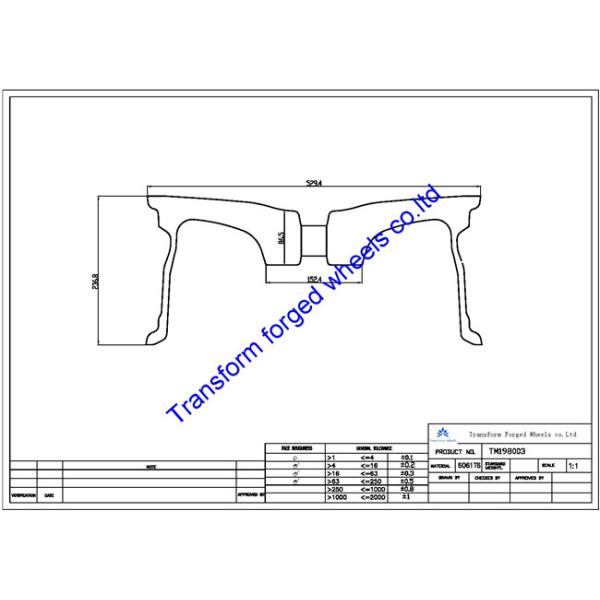 TM198003 19X8 inches forged wheels monoblock wheels blanks Dimple style barrel