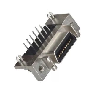1.27mm Pitch SCSI Centronics Type Female Industrial Connectors Straight Right