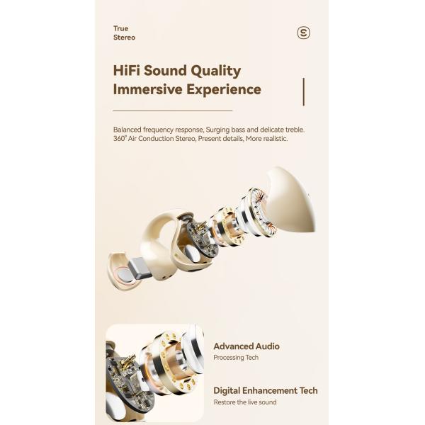 ABS PC TWS BT 5.3 Wireless Earbuds Waterproof Sweat Resistant