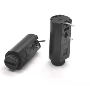 250V 6.3A PCB Mount Fuse Holder 20mm Bayonet For Horizontal Terminal