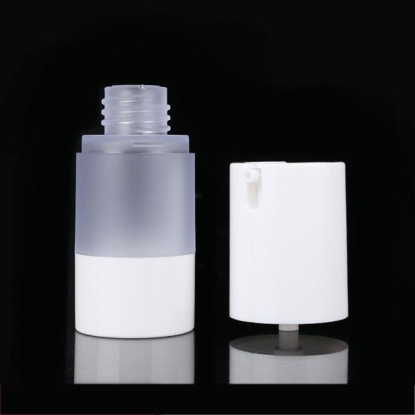 Frosted White Plastic Slide Nozzle Airless Cosmetic Bottles