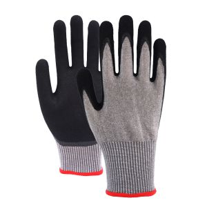 Labor Gloves Nitrile Coated Industrial Touchscreen Gloves High Durability Grip