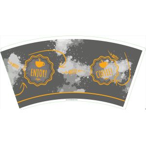 Disposable Printed PE Coated Paper Cup Fan 190gsm Virgin Wood Pulp For Tea